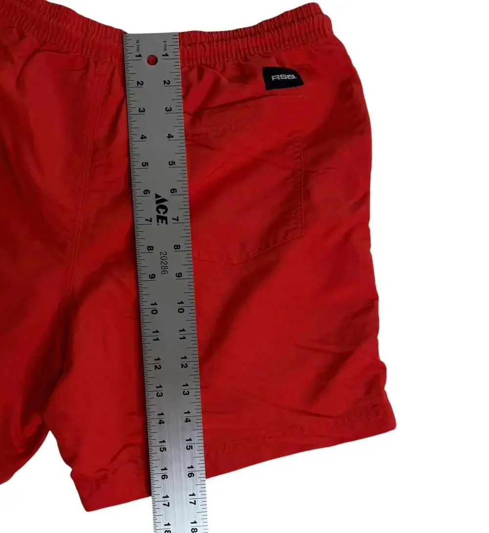 RSQ Men's Orange Nylon Shorts Size M